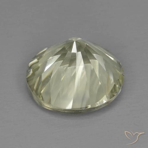 Quartzo Amarelo Esverdeado Claro Natural 5.61ct, Redondo, VVS
