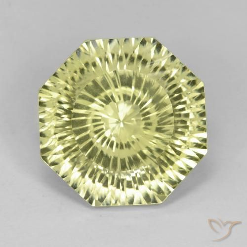 8.93ct Natural Luz amarela Quartzo, Corte Esmeralda, VVS