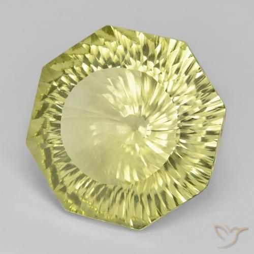 Quartzo amarelo médio Natural 18.31ct, Corte Octógono / Esmeralda, VVS