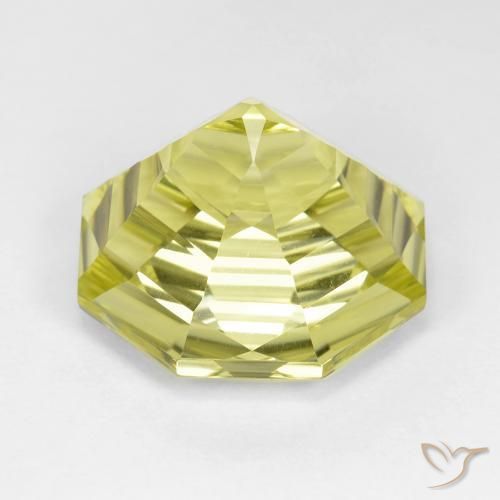 Quartzo amarelo médio Natural 14.06ct, Corte Octógono / Esmeralda, VVS