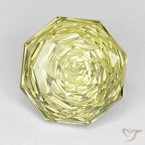 Quartzo amarelo médio Natural 15.63ct, Corte Octógono / Esmeralda, VVS