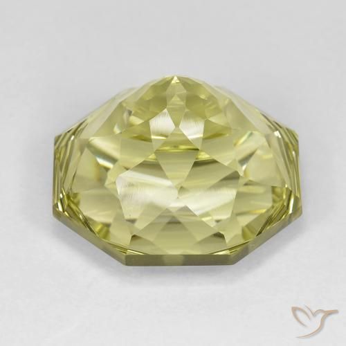 Quartzo amarelo médio Natural 15.63ct, Corte Octógono / Esmeralda, VVS