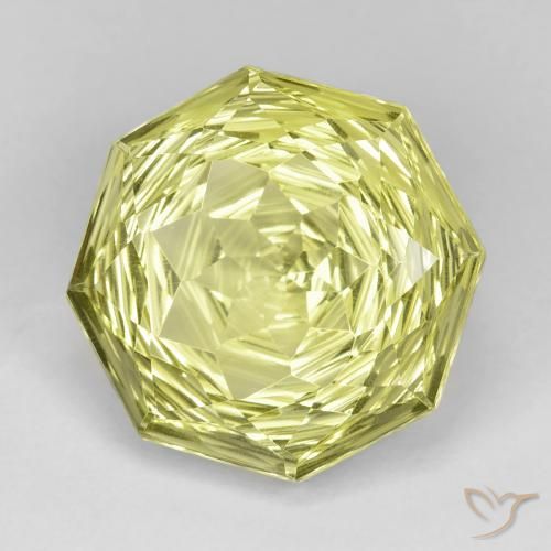 Quartzo amarelo médio Natural 14.02ct, Corte Octógono / Esmeralda, VVS