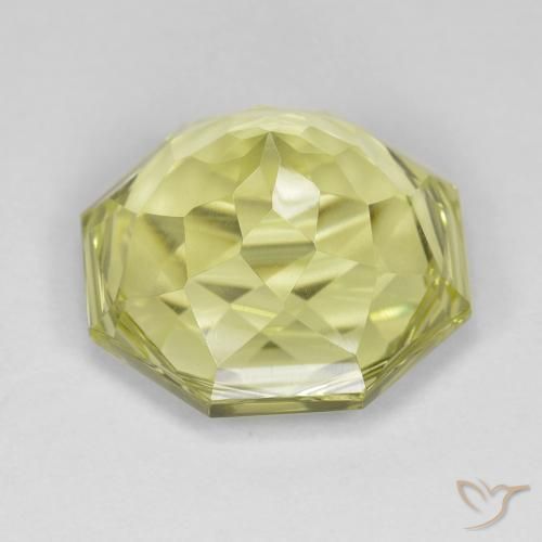 Quartzo amarelo médio Natural 14.02ct, Corte Octógono / Esmeralda, VVS