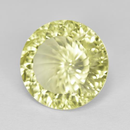 Quartzo amarelo natural 8,13ct, corte redondo, VVS