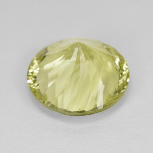 Quartzo amarelo natural 8,13ct, corte redondo, VVS