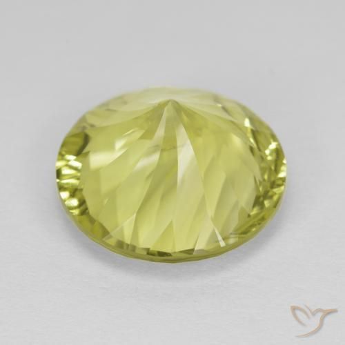 Quartzo amarelo médio Natural 7.74ct, Redondo, VVS