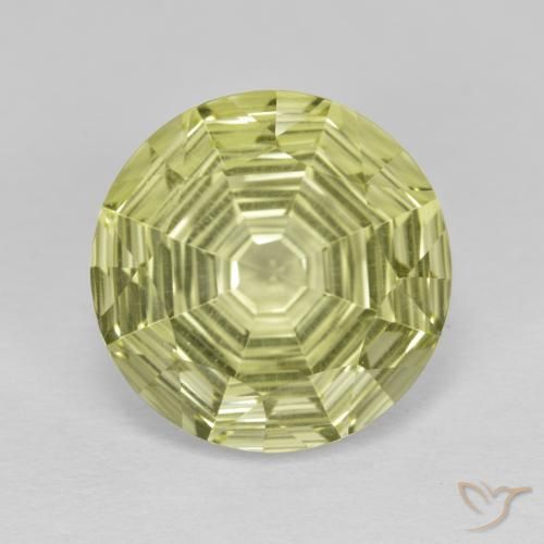 5.64ct Natural amarelo médio Quartzo, Redondo, VVS