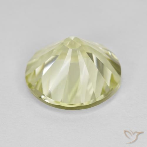 Quartzo Amarelo-Cinzento Médio Natural 5.26ct, Redondo, VVS