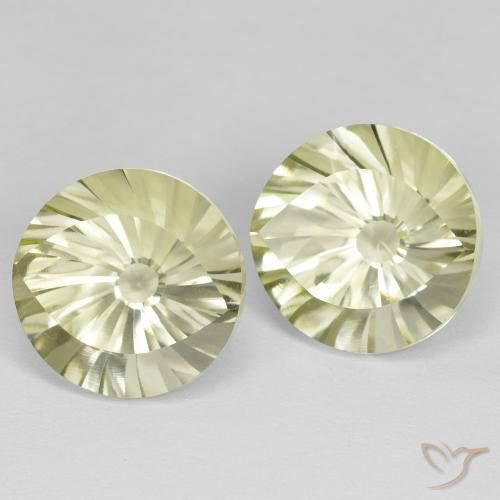 Pedras preciosas de Quartzo Amarelo claro médio natural de 11.46 ct, Redondo, VVS