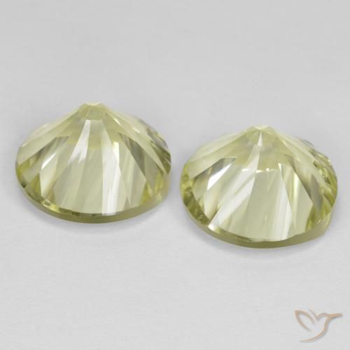 Pedras preciosas de Quartzo Amarelo claro médio natural de 11.46 ct, Redondo, VVS