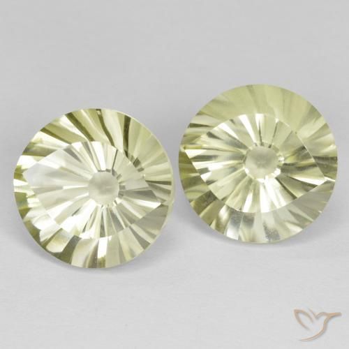 Pedras preciosas de Quartzo Luz amarela natural de 11.63 ct, Redondo, VVS