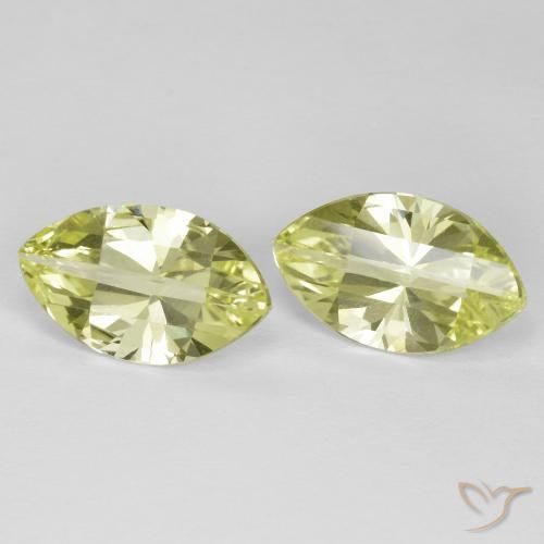Pedras preciosas de Quartzo Amarelo esverdeado natural de 5.06 ct, Marquesa, VVS