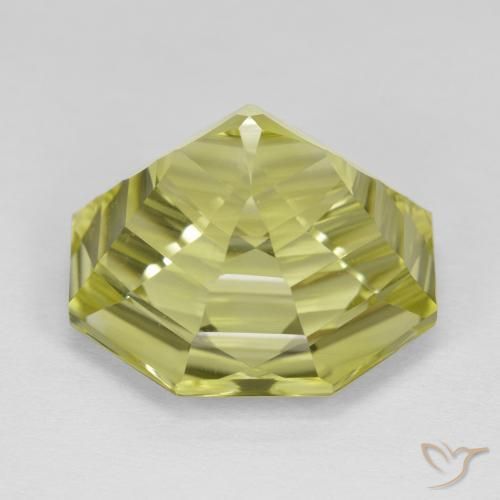 Quartzo Limão amarelo Natural 13.98ct, Corte Octógono / Esmeralda, VVS