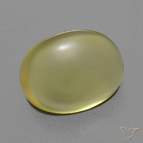 10.45ct Natural Amarelo Esverdeado Claro Quartzo, oval, Transparente