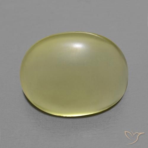 Quartzo Amarelo Esverdeado Claro Natural 10.45ct, oval, Transparente