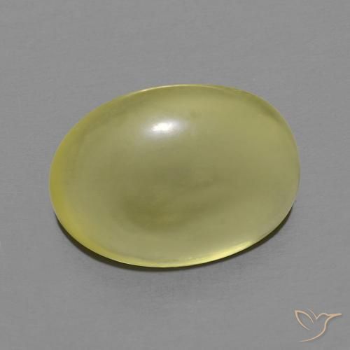 Quartzo amarelo médio Natural 6.92ct, oval, Transparente