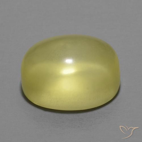 Quartzo Amarelo esverdeado Natural 10.09ct, oval, Transparente