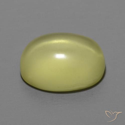 Quartzo Amarelo esverdeado Natural 6.23ct, oval, Transparente