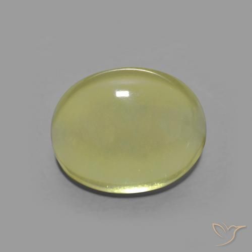 4.43ct Natural Verde amarelo Quartzo, oval, Transparente