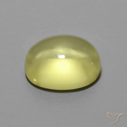 Quartzo Verde amarelo Natural 4.43ct, oval, Transparente