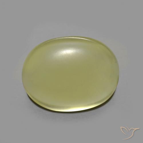 Quartzo Amarelo esverdeado Natural 8.08ct, oval, Transparente