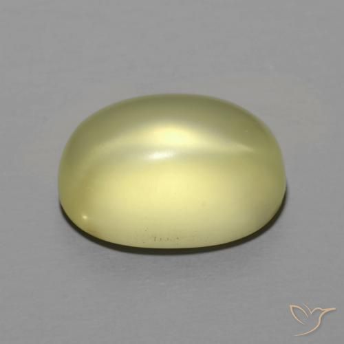 Quartzo Amarelo esverdeado Natural 8.08ct, oval, Transparente