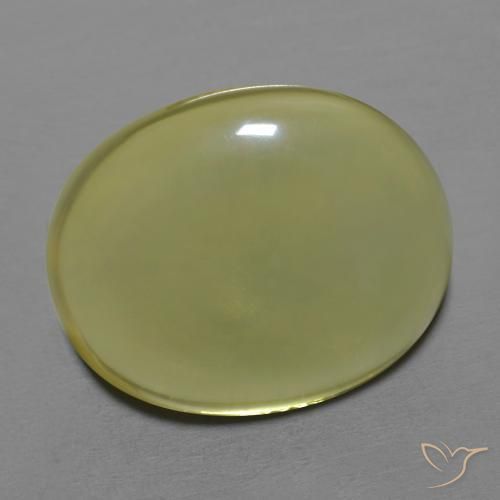 Quartzo Amarelo esverdeado Natural 18.04ct, oval, Transparente