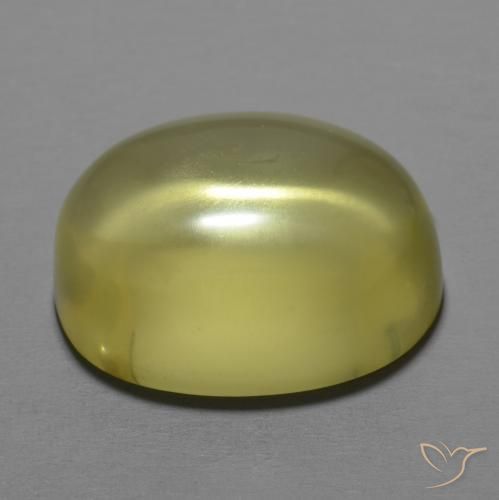Quartzo Amarelo esverdeado Natural 18.04ct, oval, Transparente