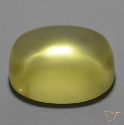 Quartzo Amarelo esverdeado Natural 30.57ct, oval, Transparente