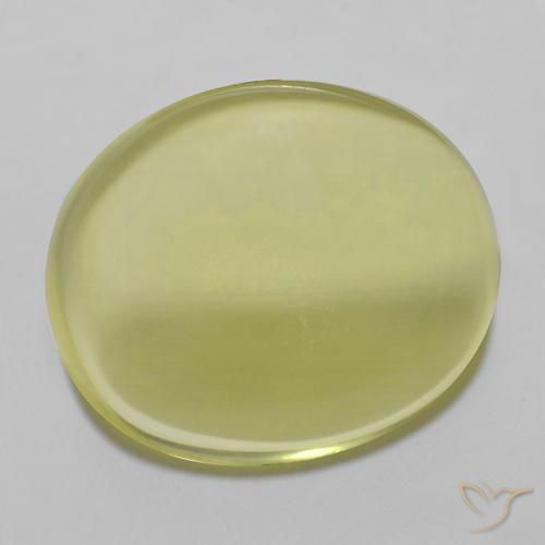 Quartzo Limão amarelo Natural 14.90ct, oval, Transparente