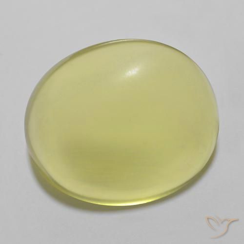 Quartzo Amarelo Abacaxi Claro Natural 23.00ct, oval, Transparente