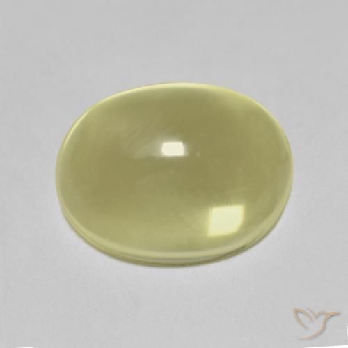Quartzo Limão amarelo Natural 6.23ct, oval, Transparente