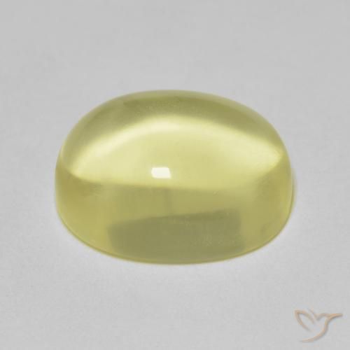Quartzo Limão amarelo Natural 6.23ct, oval, Transparente