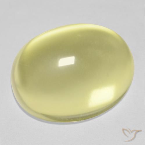 Quartzo Limão amarelo Natural 24.72ct, oval, Transparente