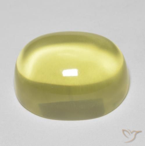 Quartzo Limão amarelo Natural 24.72ct, oval, Transparente