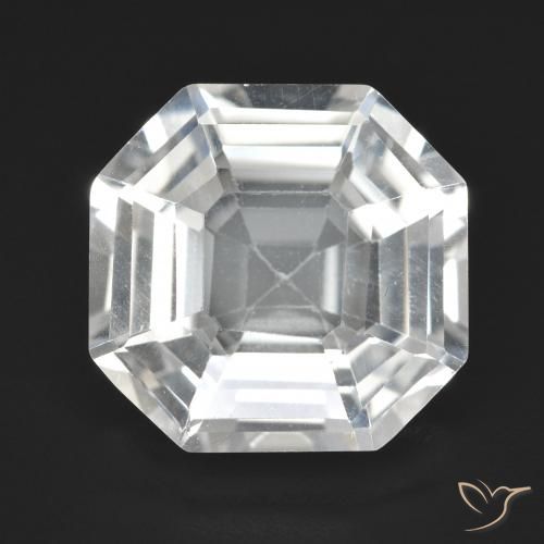 9.37ct Natural Branco Quartzo, Corte Esmeralda, VVS