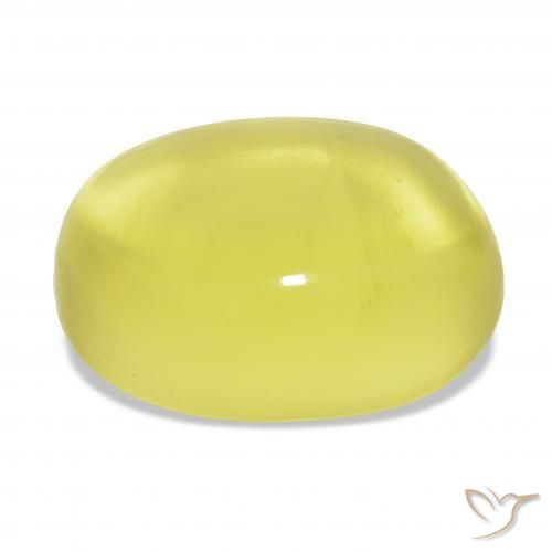 Quartzo Amarelo Abacaxi Natural 46.40ct, oval, Transparente