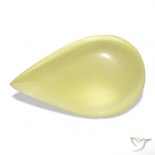 36.18ct Luz amarela Quartzo, Formato de pêra, Transparente