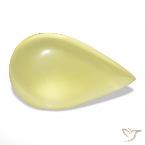 Quartzo Luz amarela Natural 36.18ct, Formato de pêra, Transparente