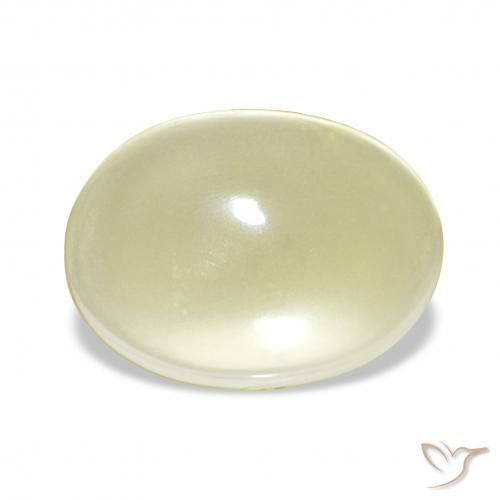 6.12ct Amarelo Creme Pálido Quartzo, oval, Transparente