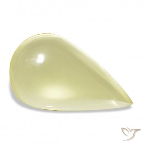 Quartzo amarelo médio Natural 15.47ct, Formato de pêra, Transparente