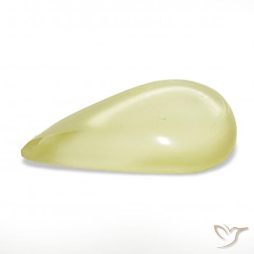 Quartzo amarelo médio Natural 15.47ct, Formato de pêra, Transparente