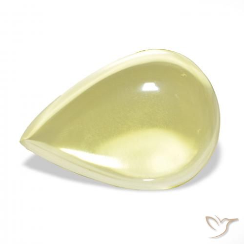 52.29ct Luz amarela Quartzo, Formato de pêra, Transparente