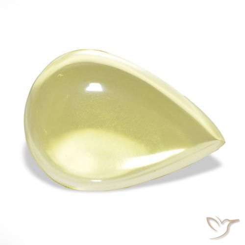 Quartzo Luz amarela Natural 52.29ct, Formato de pêra, Transparente