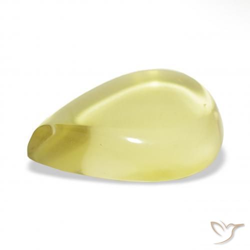 Quartzo Luz amarela Natural 52.29ct, Formato de pêra, Transparente