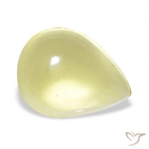 Quartzo Milho Amarelo Claro Natural 14.16ct, Formato de pêra, Transparente