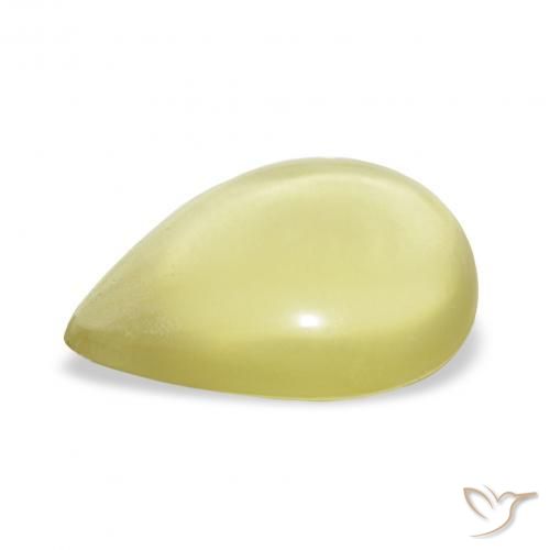 Quartzo Milho Amarelo Claro Natural 14.16ct, Formato de pêra, Transparente