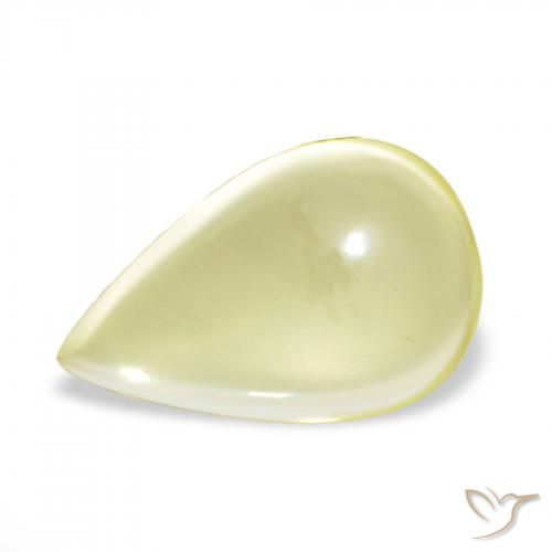 11.15ct Luz amarela Quartzo, Formato de pêra, Transparente