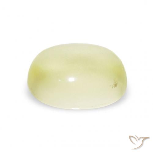 Quartzo Amarelo Creme Pálido Natural 5.31ct, oval, Transparente